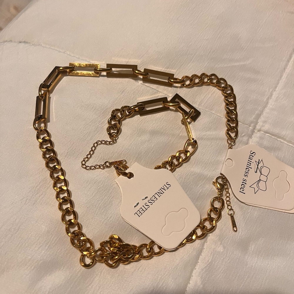 Stainless Steel Gold Chain Necklace